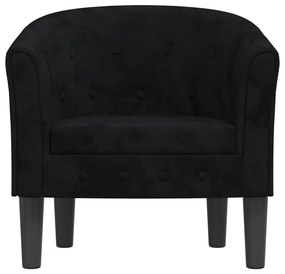 Poltrona veludo preto