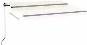 Toldo retrátil manual 350x250 cm cor creme