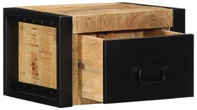 Mesa de cabeceira 40x35x25 cm madeira maciça manga áspera