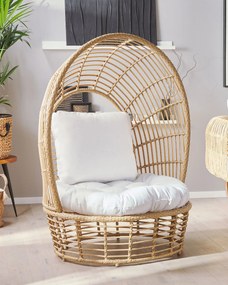 Cadeira em forma de cesto de rattan cor natural LIDO Beliani