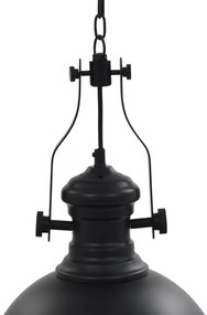 Candeeiro de teto redondo E27 preto