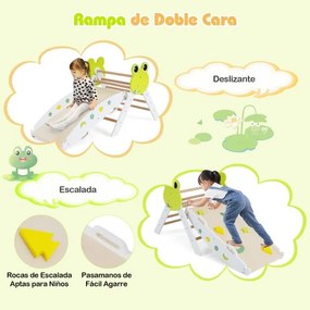 Conjunto triangular 7 em 1 de escalada para crianças pequenas com rampa, escada e arco Conjunto Montessori em madeira branco