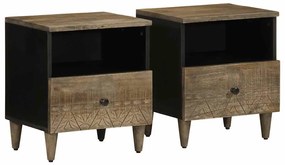 Mesas de cabeceira cinzento claro 2 pcs 40x33x46 cm