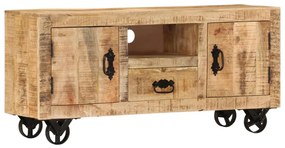 Móvel de TV 110x30x50 cm madeira de mangueira áspera