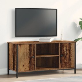 Gabinete de TV Madeira Antiga 100x40x50 cm Madeira de Engenharia e Aço
