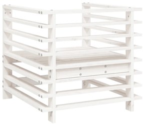 Cadeiras de jardim 2 pcs madeira de pinho maciça branco