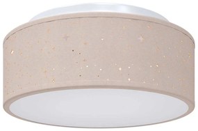 Luminárias de Teto com Cúpula Estrelada Taupe Ø 30 cm Tecido E27