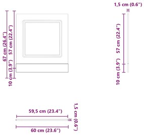 Painel máquina lavar louça Kalmar 60x1,5x67 cm branco brilhante