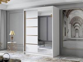 Roupeiro Closico 188, Branco, 200x120x58cm, 98 kg, Portas para roupeiro: Deslizante