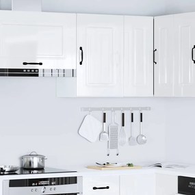 vidaXL Armário de parede de cozinha Kalmar branco alto brilho