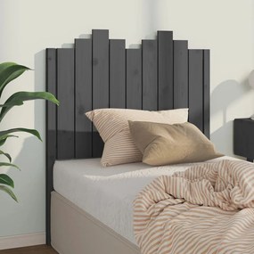 vidaXL Cabeceira de cama 96x4x110 cm pinho maciço cinzento