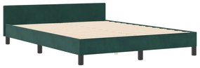 Estrutura de Cama vidaXL Verde Escuro 140x200 cm Veludo