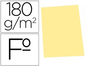 Classificador Gio de Cartolina Folio Amarelo Pastel 180 g/m2