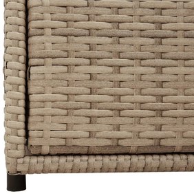 Armário de arrumação para jardim 55x59x69 cm vime PE bege