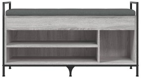 Banco sapateira 105,5x32x57,5 cm deriv. madeira cinzento sonoma