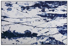 Tapete branco e azul 160 x 230 cm IZMIT Beliani