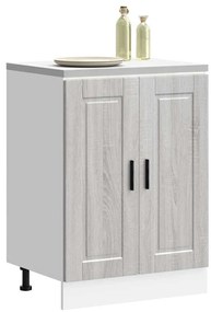 vidaXL Armário base de cozinha Porto derivados madeira cinzento sonoma