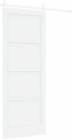 Porta Deslizante vidaXL com Conjunto de Ferragens Branca 83x211 cm Mad