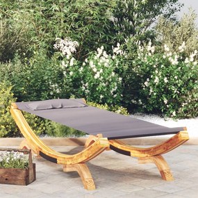 vidaXL Espreguiçadeira exterior 100x188,5x44cm madeira curva antracite