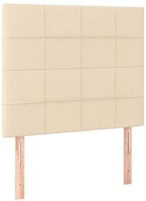 Cama com molas/colchão 90x200 cm tecido cor crème