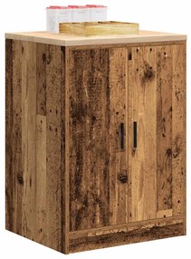vidaXL Armário de arrumação de garagem madeira velha 60x51x85 cm