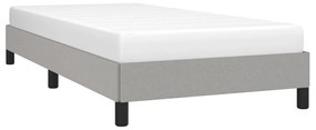 Estrutura de cama 90x190 cm tecido cinza-claro