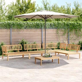 vidaXL 5 pcs conjunto de móveis de paletes p/ jardim acácia maciça
