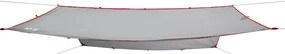 Lona de campismo 500x294 cm impermeável cinzento e laranja