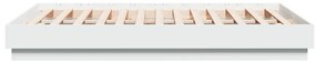 Estrutura de cama com luzes LED 120x190 cm branco