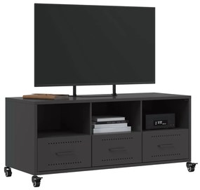 Móvel de TV 100,5x39x43,5 cm aço preto