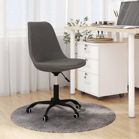 Cadeira de escritório giratória tecido cinzento-escuro