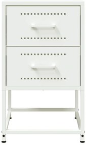 Mesa de cabeceira 36x39x60,5 cm aço branco