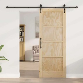 Porta Deslizante com Kit de Ferragens 'ORKDAL'em Madeira Sólida de Pin