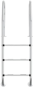 Escada de piscina 54x38x158 cm aço inoxidável 304