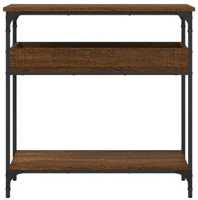 Mesa consola c/ prateleira derivados madeira carvalho castanho