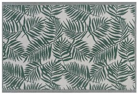 Tapete de exterior com padrão de folhas de palmeira verde escuro 120 x 180 cm KOTA Beliani