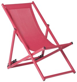 Cadeira de jardim dobrável vermelha LOCRI Beliani