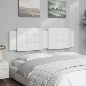 Almofadão de cabeceira 180 cm couro artificial branco