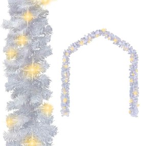 Grinalda de Natal com luzes LED 20 m branco
