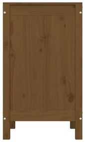 Caixa p/ roupa 44x44x76 cm madeira pinho maciça castanho mel