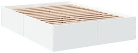 Estrutura de cama 140x190 cm derivados de madeira branco