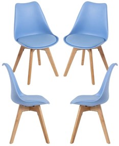 Pack 4 Cadeiras Synk Basic - Azul claro