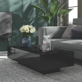 vidaXL Mesa centro 100x49,5x31cm derivados de madeira preto brilhante