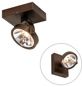 Foco de teto design bronze escuro rotativo e inclinável - Go Design