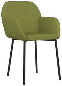 Cadeiras de jantar 2 pcs veludo verde-claro