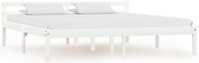 Estrutura de cama 180x200 cm pinho maciço branco