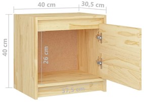 Mesa de cabeceira 40x30,5x40 cm madeira de pinho maciça