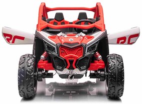 Carro elétrico para crianças 4x4 Can-am Maverick, 2 Lugares, suspensão dianteira e traseira, controle remoto de 2,4 Ghz, bateria portátil, 4 motores d