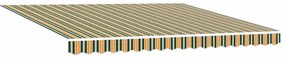 Toldo Retrátil Manual Verde e Amarelo 400x300 cm