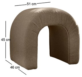 Pouffe Nu – Castanho – 51x45x46 cm